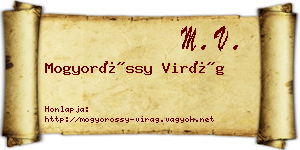 Mogyoróssy Virág névjegykártya