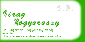 virag mogyorossy business card